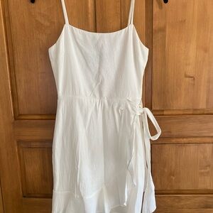 Abbeline Cream Spaghetti Strap Mini Dress